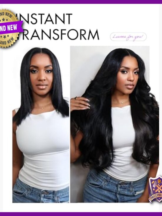 Human Hair Glueless Lace Front Wig Body Wave Pre Plucked